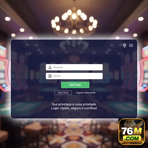 Ilustração de Acesse o aplicativo cassino 76m com segurança e rapidez